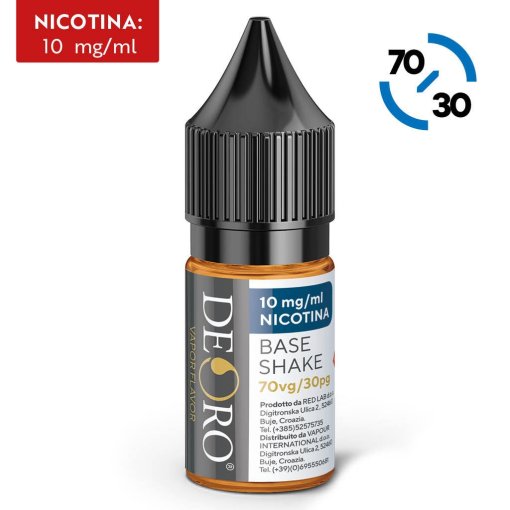 BASI - BASI PRONTE - DEORO - BASE NEUTRA 70/30 - BASE SHAKE 10 ML NICOTINA 10