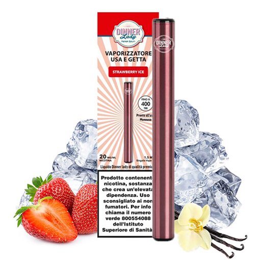 DINNER LADY - STRAWBERRY ICE Sigaretta Elettronica Usa e Getta