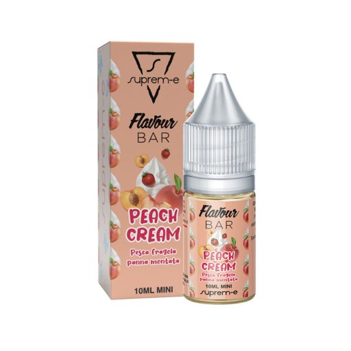 SUPREM-E - PEACH CREAM - 10 ML MINI SHOT Pesca Fragola Panna montata