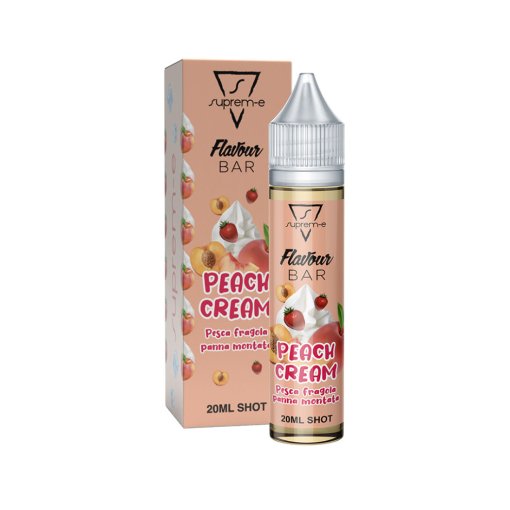 SUPREM-E - PEACH CREAM - 20 ML SHOT Pesca Fragola Panna montata