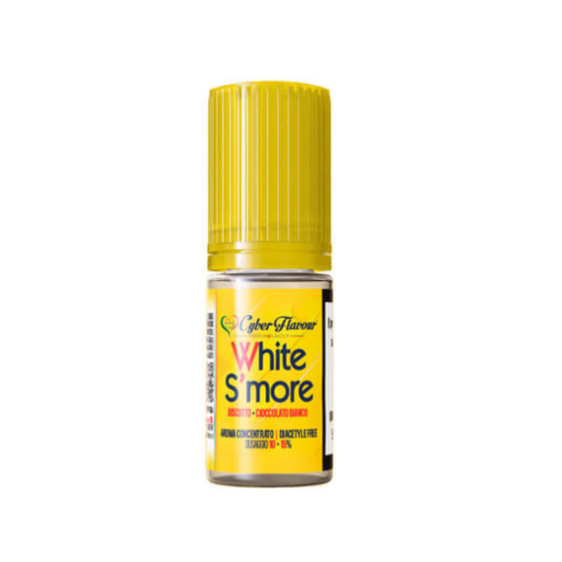 WHITE S'AMORE - Aroma concentrato 10 ml - CYBER FLAVOUR | MARSHMALLOW, GRAHAM CRACKER E CIOCCOLATO BIANCO